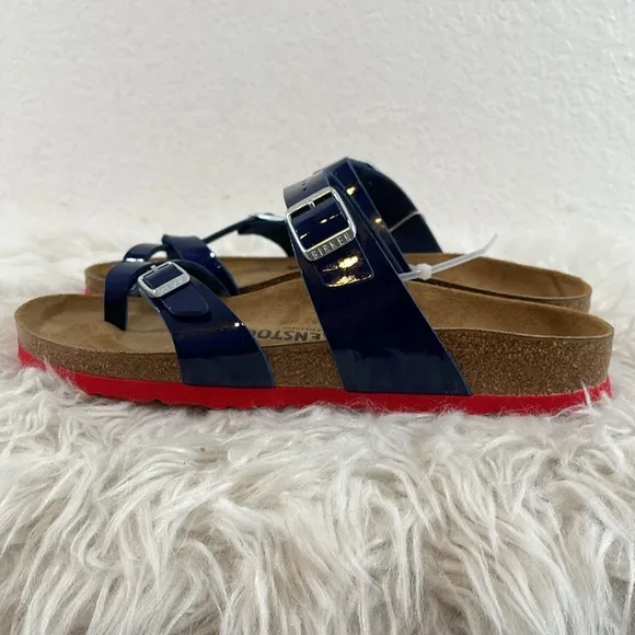 BIRKENSTOCK Ladies’ Mayari Dress Blue Patent Birko-flor Sandal Size 10 NEW
