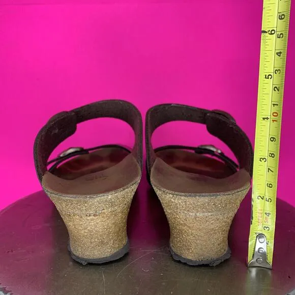 Birkenstock Papillio Dorothy Two-Strap Wedge Sandal Sz 11 - Graceful Toffee