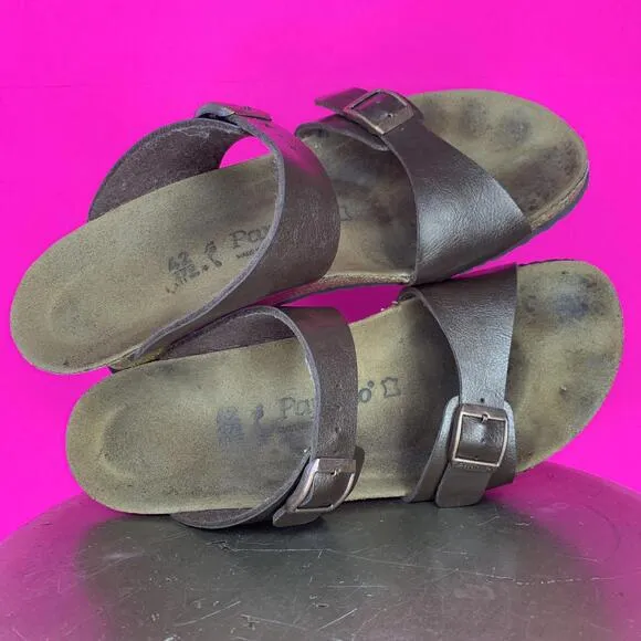 Birkenstock Papillio Dorothy Two-Strap Wedge Sandal Sz 11 - Graceful Toffee