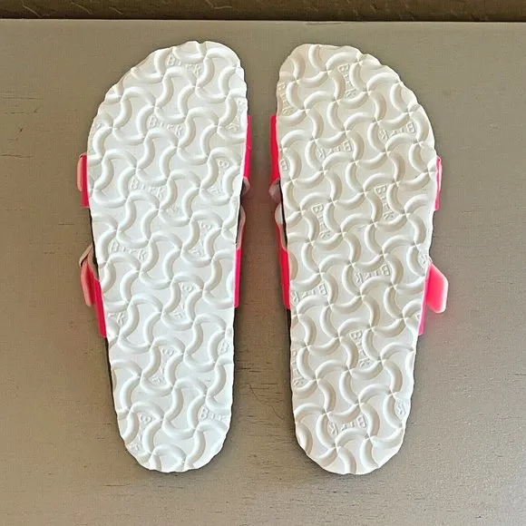 Birkenstock Sandals 36 5.5 6 Hot Neon Pink Patent Yao Slide Sandal New!