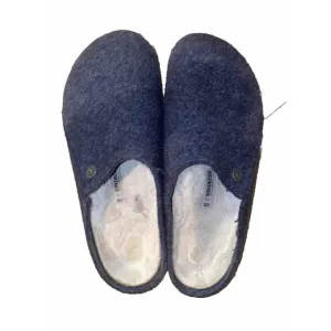Birkenstock Zermatt Dark Blue Wool Felt Sandals Slippers Size 46‎ US 13