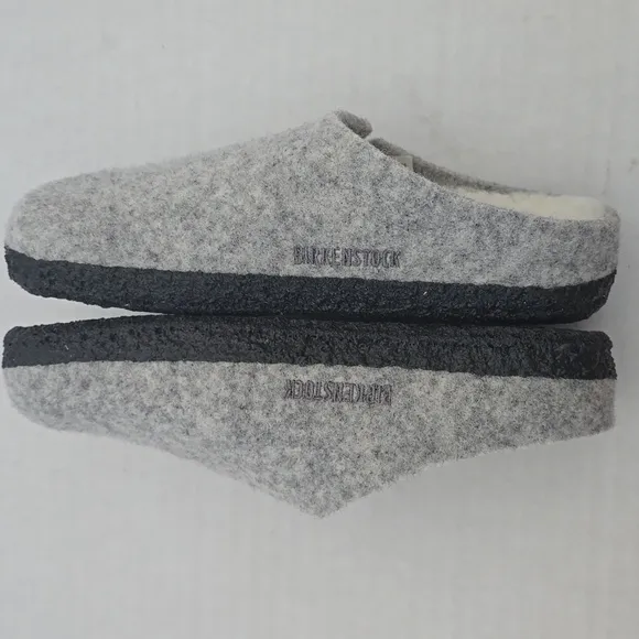 Birkenstock Zermatt Rivet Gray Wool Slippers Kids US K11