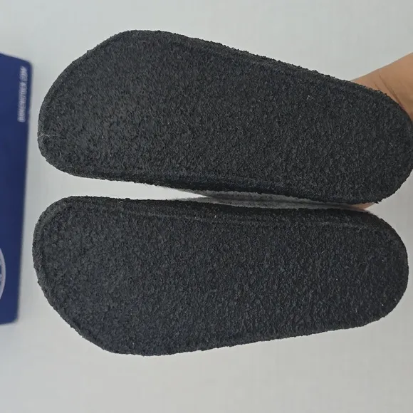 Birkenstock Zermatt Rivet Gray Wool Slippers Kids US K11