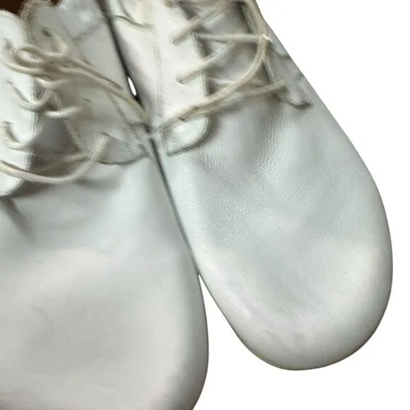 BIRKENSTOCK White Leather Lace-up Shoes Oxfords Casual Germany Size 46 (13)