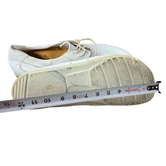 BIRKENSTOCK White Leather Lace-up Shoes Oxfords Casual Germany Size 46 (13)