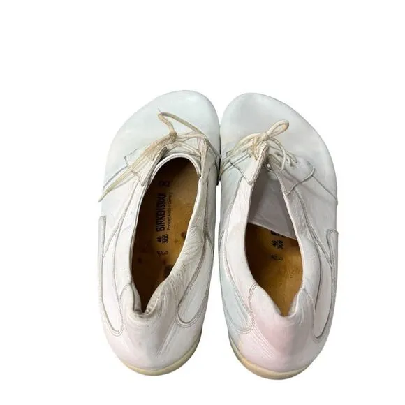 BIRKENSTOCK White Leather Lace-up Shoes Oxfords Casual Germany Size 46 (13)