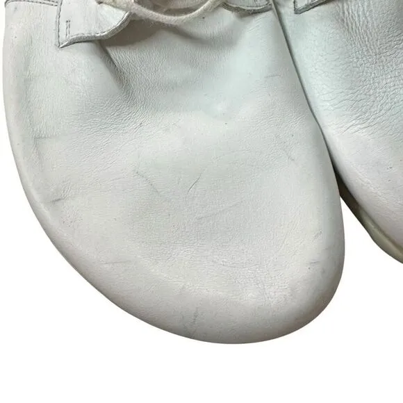 BIRKENSTOCK White Leather Lace-up Shoes Oxfords Casual Germany Size 46 (13)