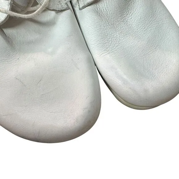 BIRKENSTOCK White Leather Lace-up Shoes Oxfords Casual Germany Size 46 (13)