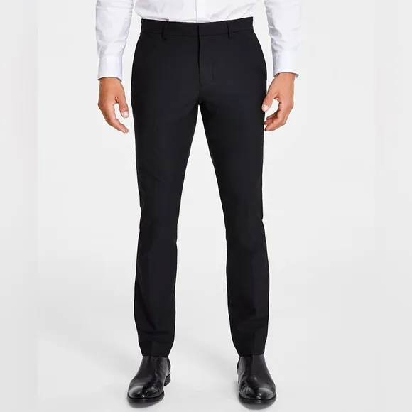 Black Calvin Klein Men’s Slim Fit Dress Pants