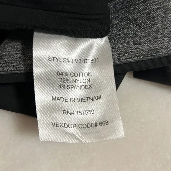 Black dress pants slim fit stretch flat front