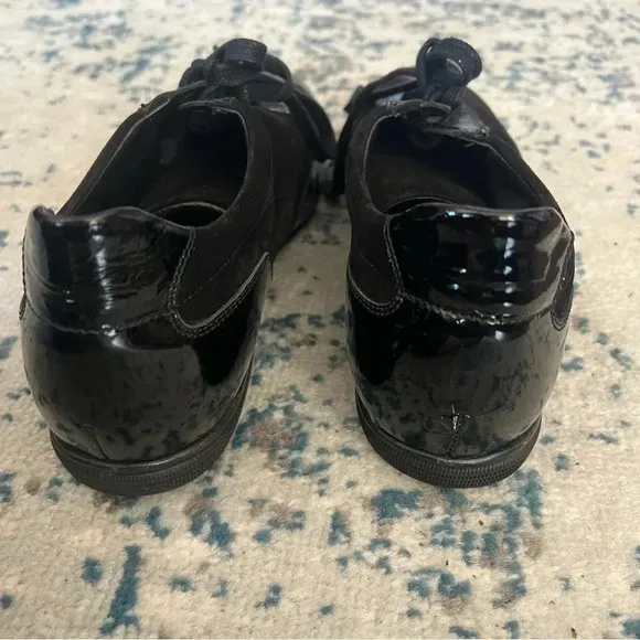 Black Leather dress sneakers hand made in Italy Cabzoleria Toscana size 40 1/2