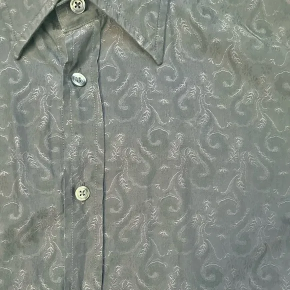 Black Paisley Men’s Hugo Boss Fitted Button Up Dress Shirt
