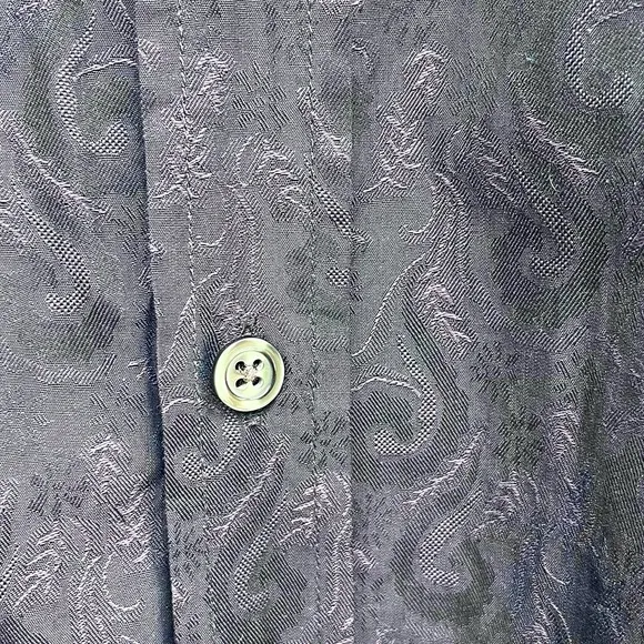 Black Paisley Men’s Hugo Boss Fitted Button Up Dress Shirt