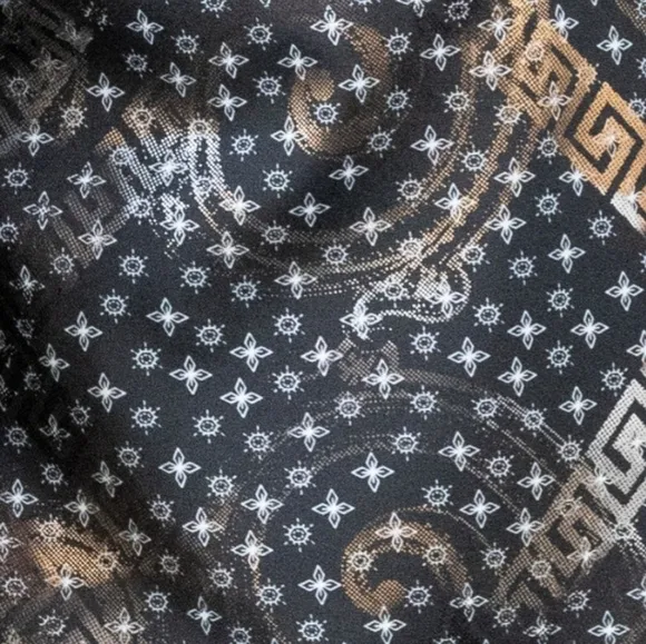 Black Printed Foil Men Shirt