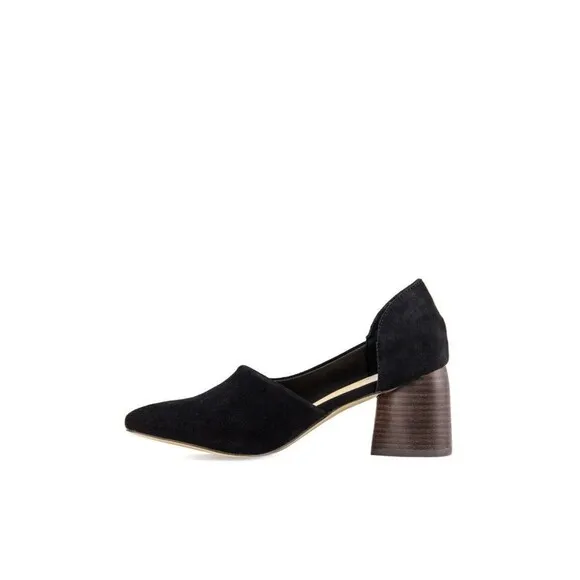 Black Suede Shoes Women’s Sz 8 Chunky Round Heel Sbicca Vintage Collection Volin