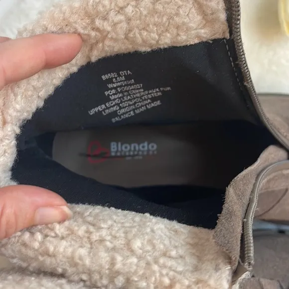 Blondo Plaka Waterproof Faux Sherpa Boots Size 8.5 NWOT