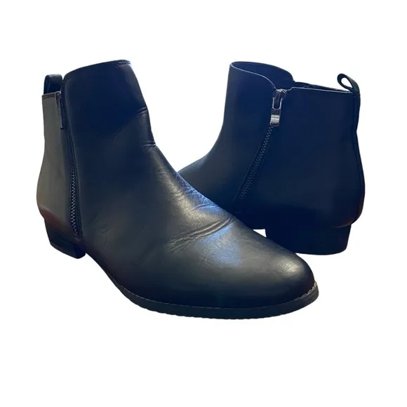 Blondo Sz 9M Black Ankle Leather Boots Waterproof