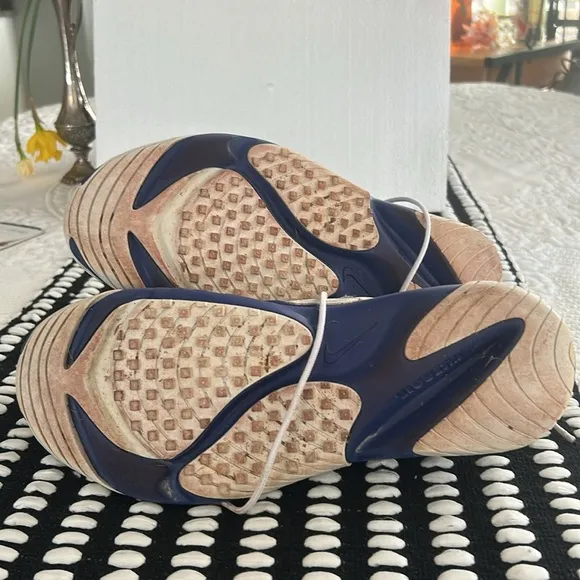 Blue and White Niki Zm Athletic Shoes with Chunky Sole