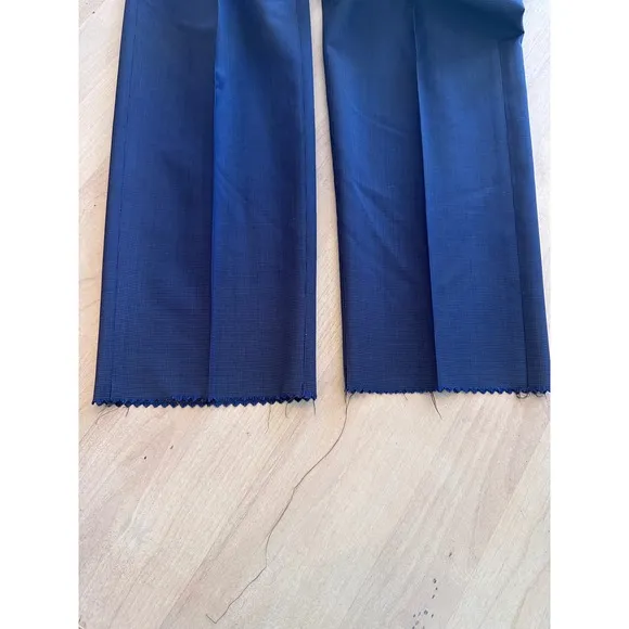 Blue Dress Pants Subtle Pattern Slim Fit Trousers Mens Size 34x30