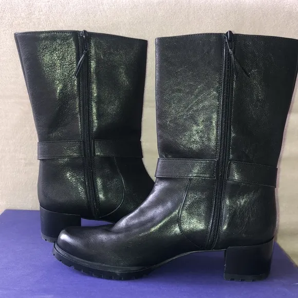 BNWT Stuart Weitzman size 9 black Skiparound Nappa leather boots