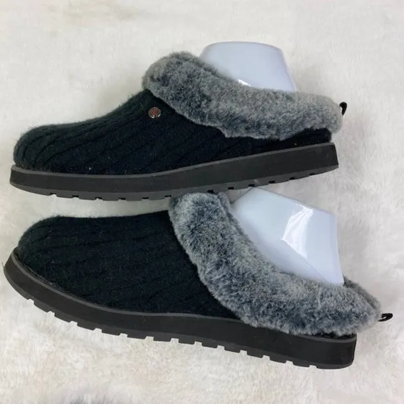 BOBS From‎ Skechers Keepsakes Ice Angel Mules Slippers, size 9.5 LIKE NEW