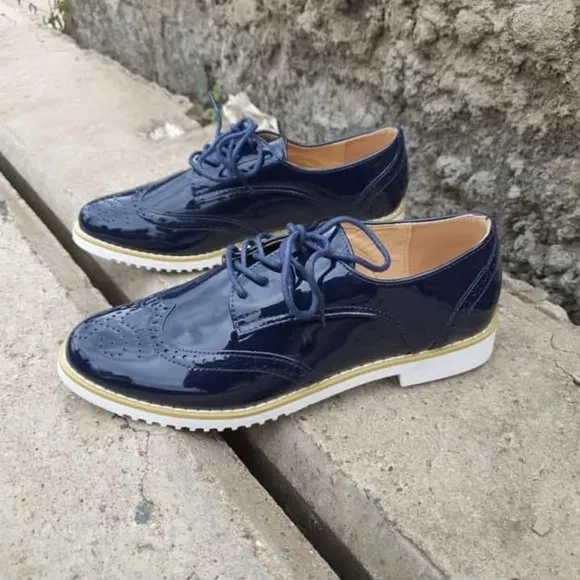 Boden Brogues Patent Leather Shoes