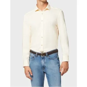 Boglioli Milano Sport Shirt Slim Fit Pique Knit Cotton Button Up White NWB 16.5
