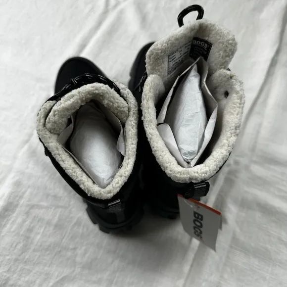 Bogs Arcata Urban Leather Tall Winter Boots Waterproof Insulated Black Womens‎ 8