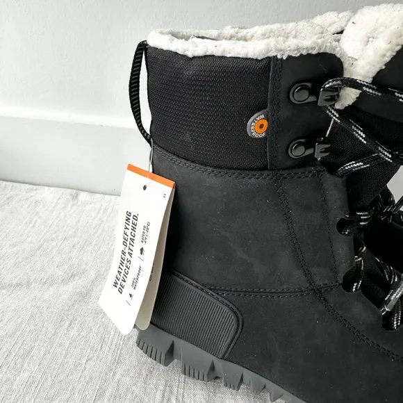 Bogs Arcata Urban Leather Tall Winter Boots Waterproof Insulated Black Womens‎ 8