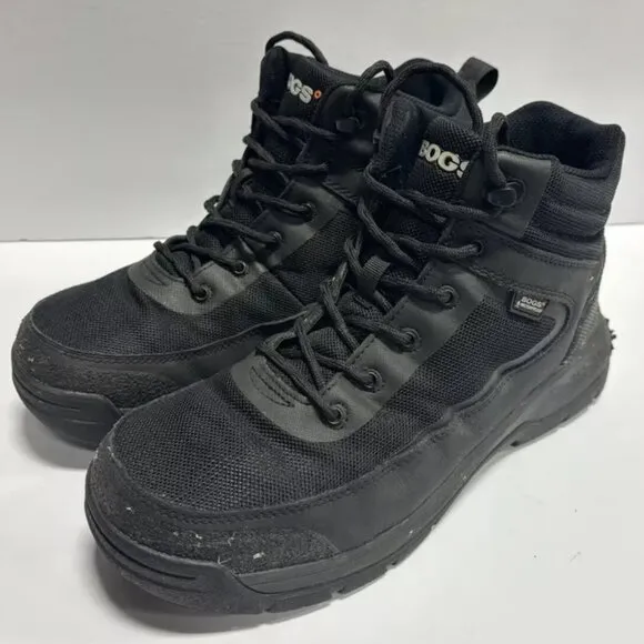 Bogs Men’s Shale Mid Composite Toe Work Boots Black, Size 9.5 M