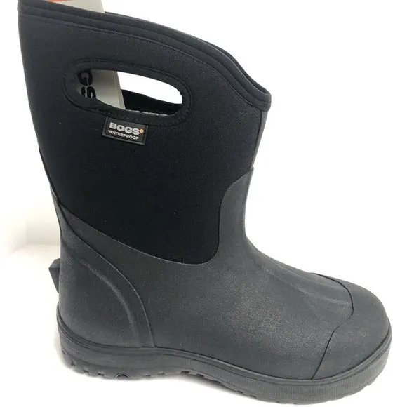 Bogs Men’s Ultra Mid, Black Insulated Waterproof Boots, Size 11M