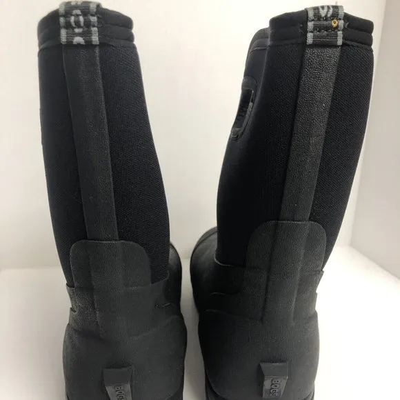 Bogs Men’s Ultra Mid, Black Insulated Waterproof Boots, Size 11M