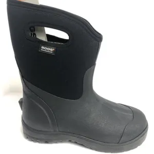 Bogs Men’s Ultra Mid, Black Insulated Waterproof Boots, Size 11M