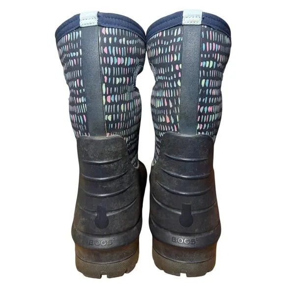Bogs Rain Boot Youth Size 6 Neo Classic Twinkle Kid's Boots Dark Blue Snow Boot