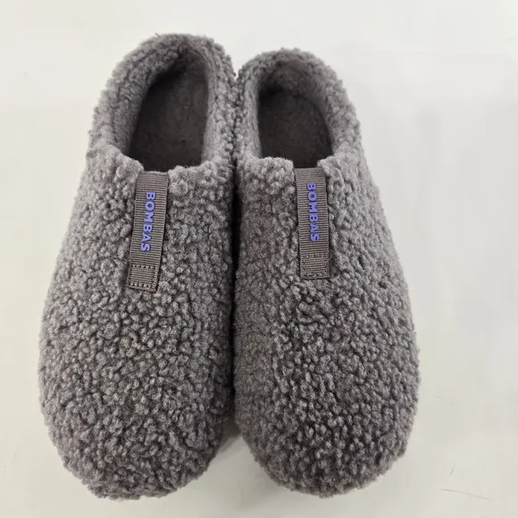 Bombas Sunday Sherpa Slippers Faux Teddy Fur Memory Foam Cozycore Cozy Size 9