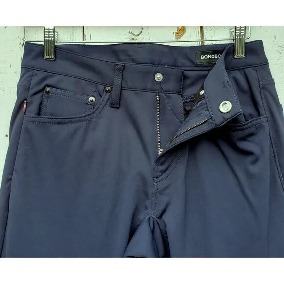 Bonobos Men's Navy Blue Slim Fit Casual Performance Golf Pants Sz 28 / 32 NEW