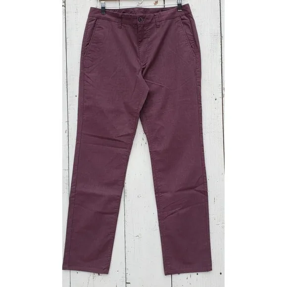 Bonobos Men's Red Plum Slim Fit Stretch Cotton Chino Dress Pants Sz 32 / 32