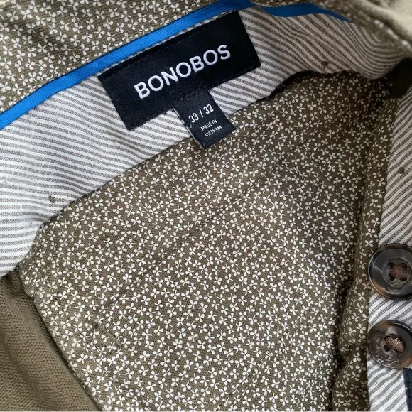 Bonobos Slim Fit Olive Green Chino Pants