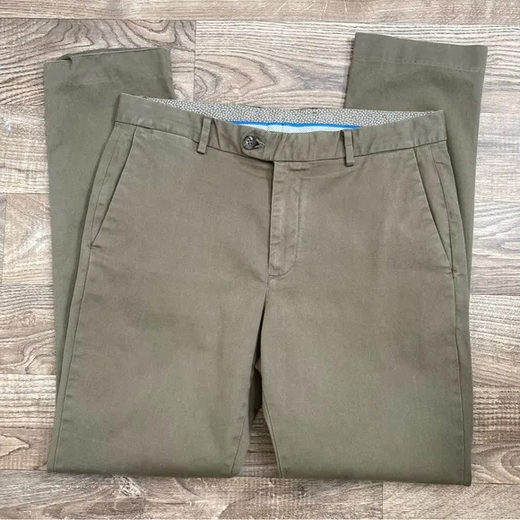 Bonobos Slim Fit Olive Green Chino Pants