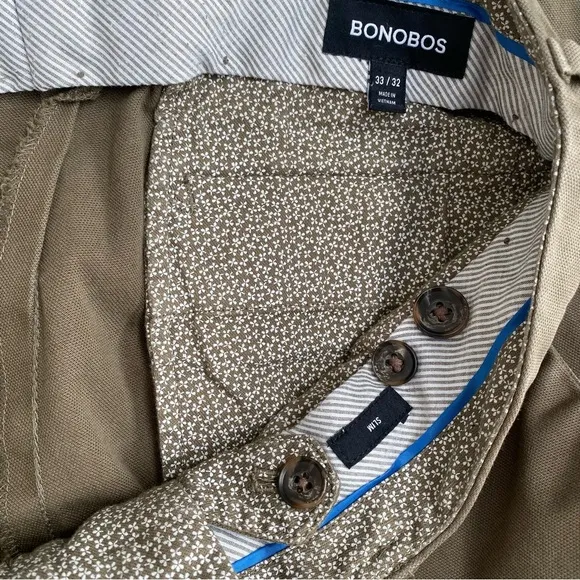 Bonobos Slim Fit Olive Green Chino Pants