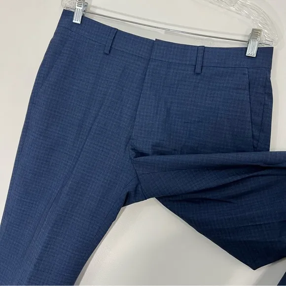 Bonobos Slim Fit Stretch Wool Dress Pants Blue Size 32