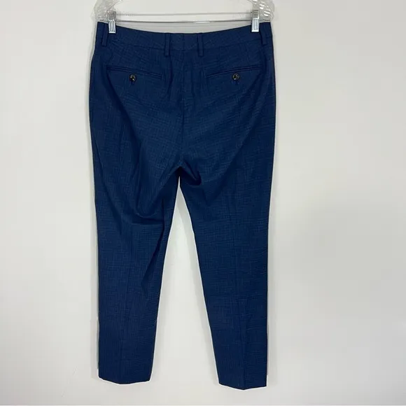 Bonobos Slim Fit Stretch Wool Dress Pants Blue Size 32