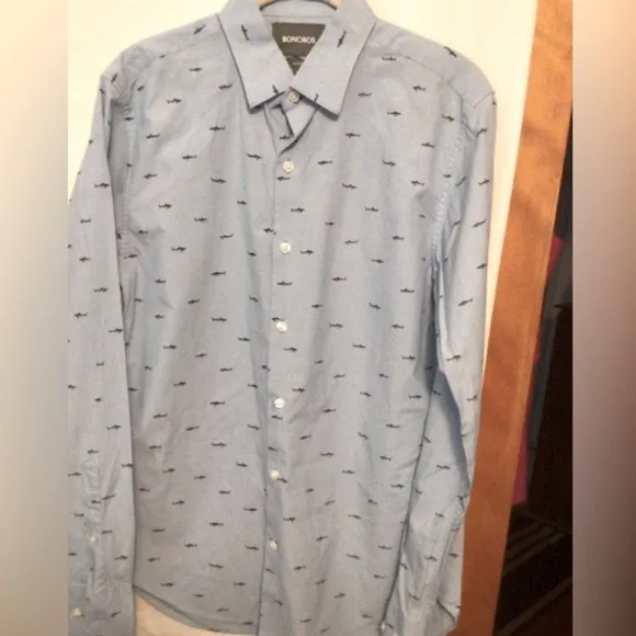 BONOBOS Slim Fit SZ S Novelty print shirt