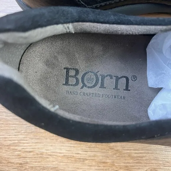 Born Black Leather Slip-on Loafer Driving Shoe Men's Size 9