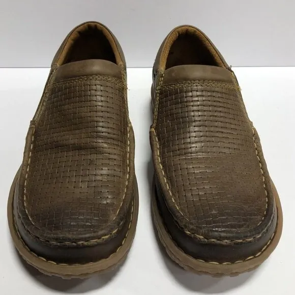 Born Men's Gudmund Slip On Loafer Brown Leather Shoes, Size 8.5M