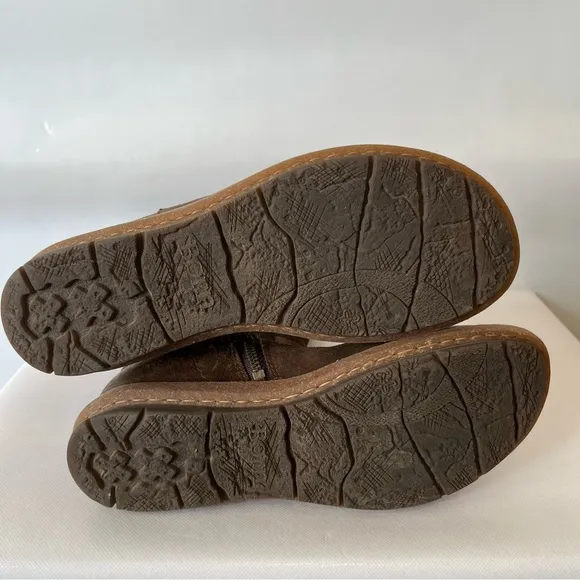 Born Tonic Mid Calf Brown Suede Leather Boots