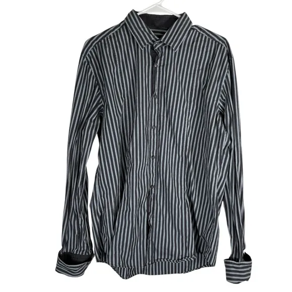 Boss Hugo Boss Slim Fit Men’s XL Long Sleeve Striped Shirt Casual Dress Shirt