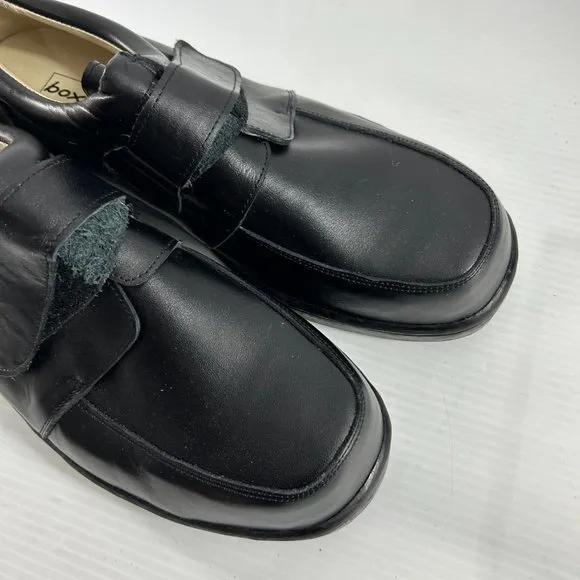 Boxer Dogs Mens Size 12 D Wide Orthopedic Diabetic Shoes Black Leather Comfort
