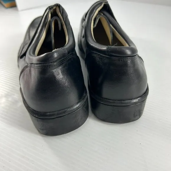 Boxer Dogs Mens Size 12 D Wide Orthopedic Diabetic Shoes Black Leather Comfort