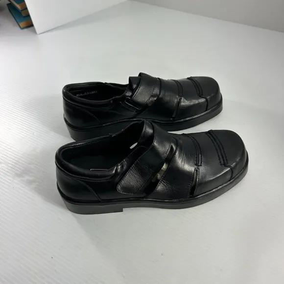 Boxer Dogs Mens Size 9.5 EEEE Wide Orthopedic Diabetic Shoes Black Leather